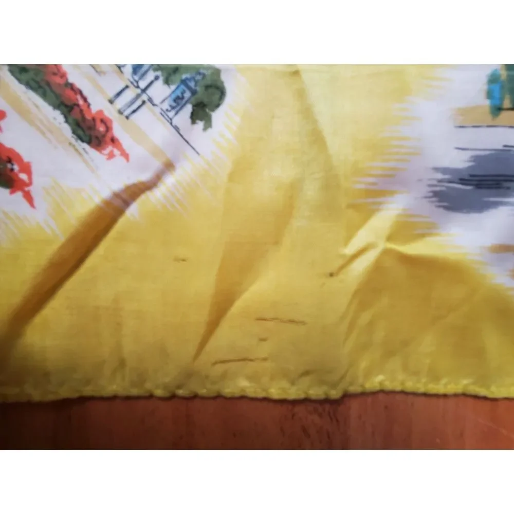 Vintage London Scarf Buckingham Trafalgar Parliament Cathedral Westminster Abbey